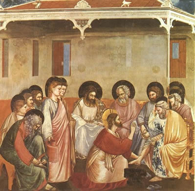 christ washing feet